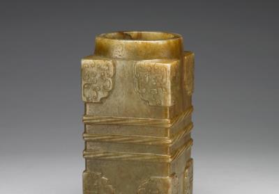 图片[2]-Jade cong tube with patterns added in the Qing dynasty, Longshan-Qijia system (2200-1700 BCE)-China Archive